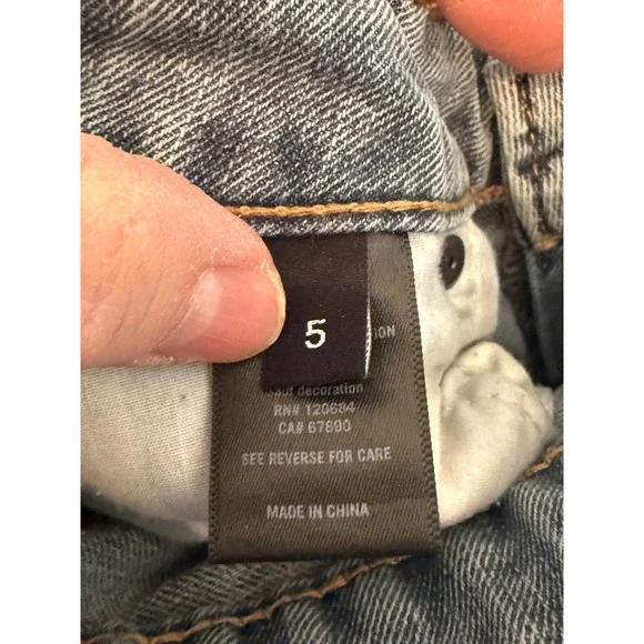 Hot Topic Womens Jeans Wide Leg Butterfly Applique Blue Wash Size 5 - Picture 8 of 11